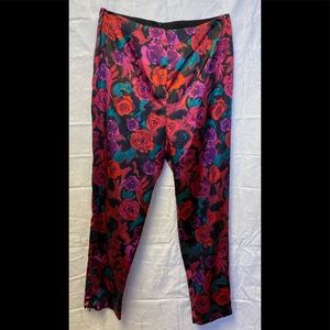 Rachel Allan Floral Print Pants / Size 16 , 12